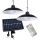 SET 2x LED Solar-Hängelampe mit Dämmerungssensor LED/6W/3,7V 2000 mAh IP44 + Fernbedienung