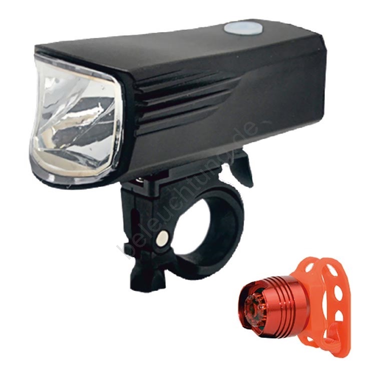 Everbeam E9 Fahrradbeleuchtung - StVZO Zugelassenes USB-Licht Set