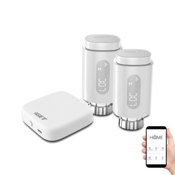 SET 2x Smart-Thermostatkopf + Smart-Gateway GW1 Wi-Fi Zigbee