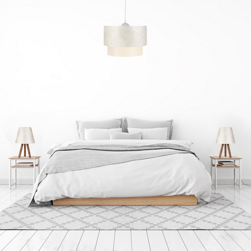 SET 2x Tischleuchte AYD 1xE27/40W/230V + Kronleuchter an Schnur 1xE27/40W/230V