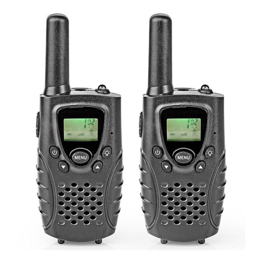 SET 2x Walkie-Talkie mit LED Licht 3xAAA Reichweite 8 km