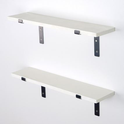 SET 2x Wandregal 16x60 cm Fichte weiß