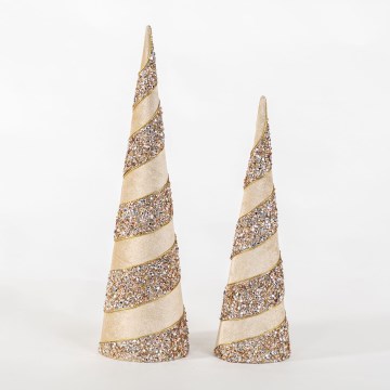 SET 2x Weihnachtsdekoration 40/50 cm Baum