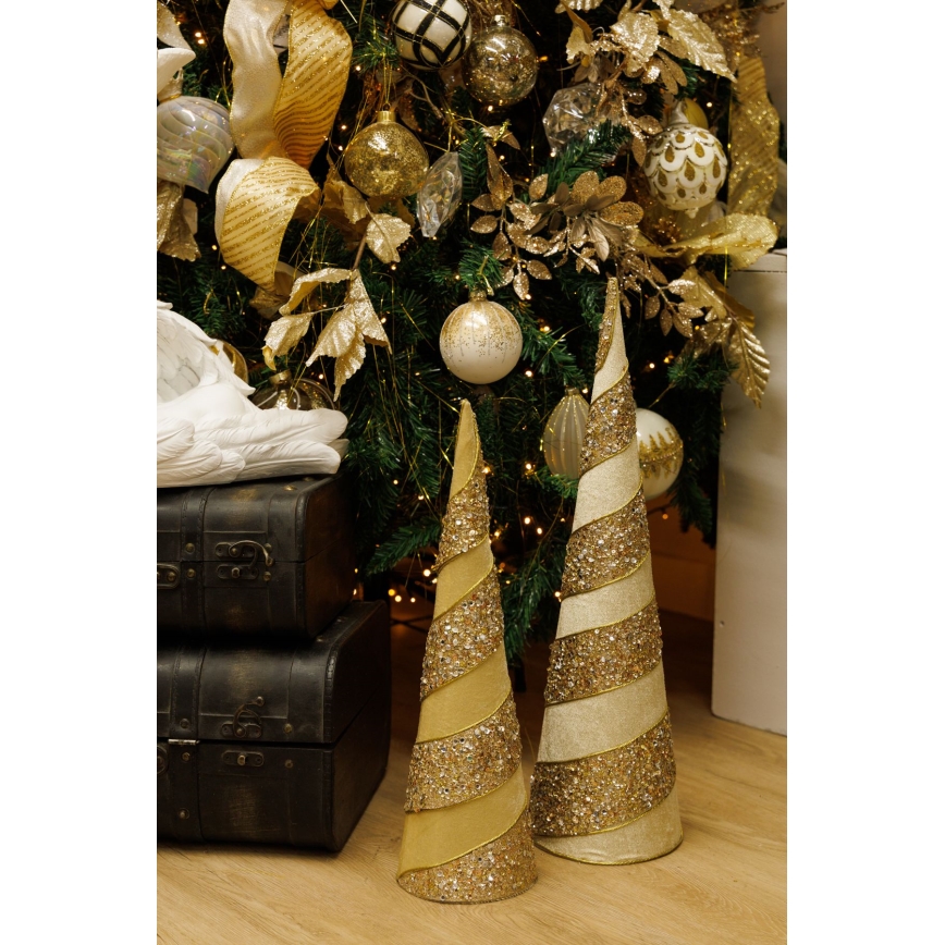 SET 2x Weihnachtsdekoration 40/50 cm Baum