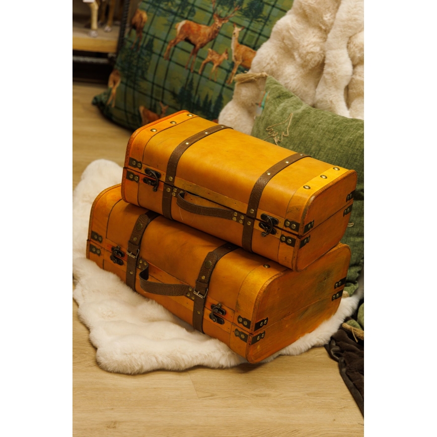 SET 2x Weihnachtsdekoration 45/40 cm Koffer