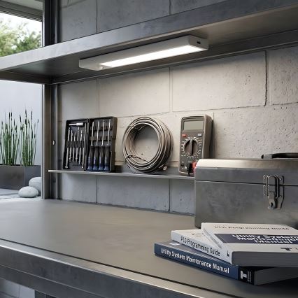 SET 2x Wiederaufladbare LED-Möbelbeleuchtung mit Bewegungs- und Dämmerungssensor VIRO LED/1W/3,7V 800 mAh 3000/4000/6500K 20 cm weiß