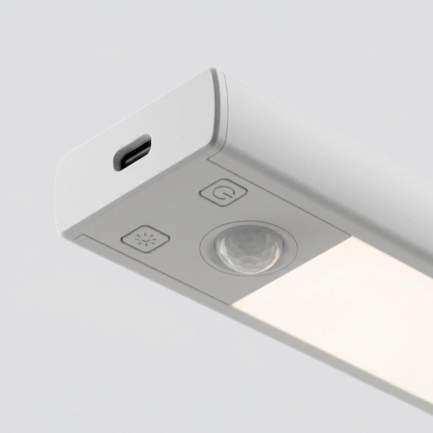 SET 2x Wiederaufladbare LED-Möbelbeleuchtung mit Bewegungs- und Dämmerungssensor VIRO LED/1W/3,7V 800 mAh 3000/4000/6500K 20 cm weiß