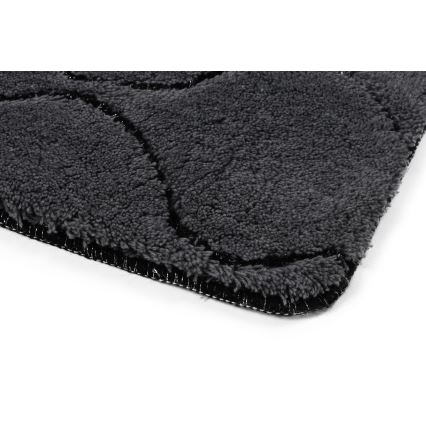 SET 3x Badezimmermatte INFINITY 60/60/100 cm anthrazit