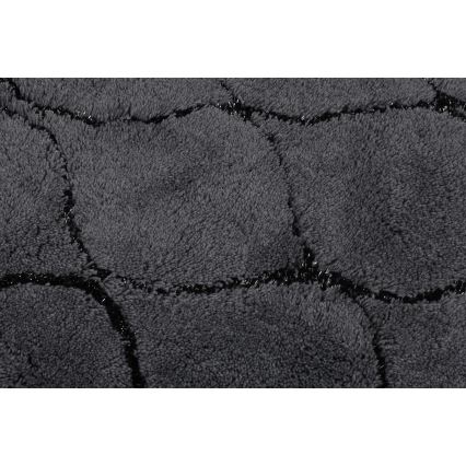 SET 3x Badezimmermatte INFINITY 60/60/100 cm anthrazit