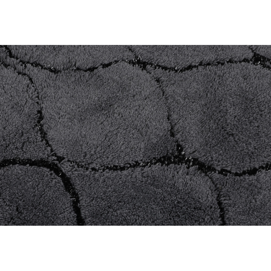 SET 3x Badezimmermatte INFINITY 60/60/100 cm anthrazit