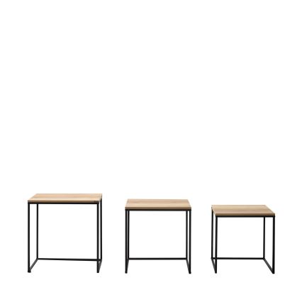 SET 3x Couchtisch braun