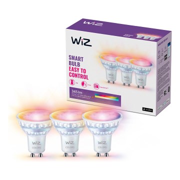 SET 3x Dimmbare LED-RGBW-Lampe PAR16 GU10/4,7W/230V 2200-6500K Wi-Fi - WiZ
