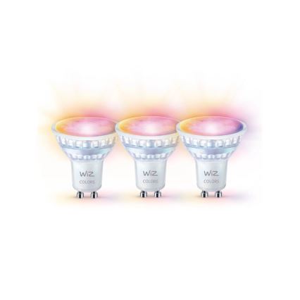 SET 3x Dimmbare LED-RGBW-Lampe PAR16 GU10/4,7W/230V 2200-6500K Wi-Fi - WiZ