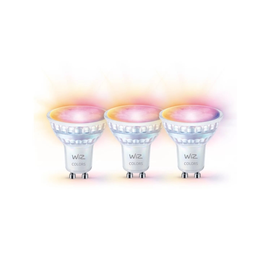 SET 3x Dimmbare LED-RGBW-Lampe PAR16 GU10/4,7W/230V 2200-6500K Wi-Fi - WiZ
