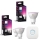 Set 3x dimmbare LED-RGBW-Leuchtmittel Philips Hue WHITE AND COLOR AMBIANCE GU10/4,2W/230V 2000-6500K + Hue Bridge