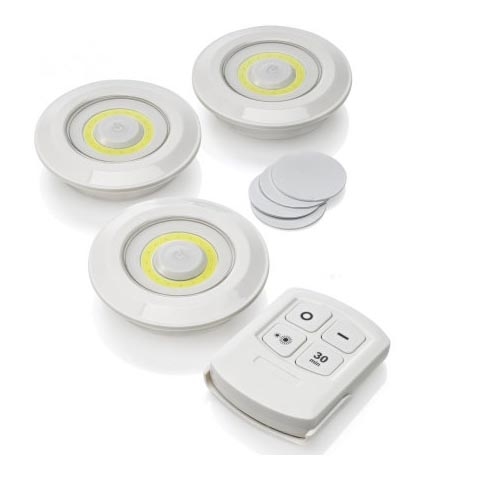 SET 3x Dimmbare LED-Touch-Leuchte LED/3W/3xAAA + Fernbedienung