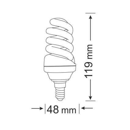 SET 3x Energiesparlampe E14/15W/230V