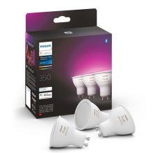 SET 3x LED dimmbare Glühbirne Philips Hue Weiß und Farbe Ambiance GU10/5W/230V 2000-6500K
