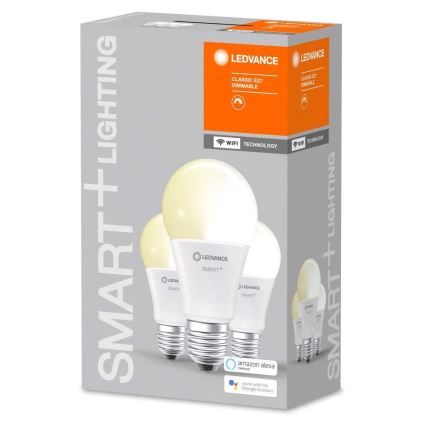 SET 3x LED-Dimmbirne SMART+ E27/9,5W/230V 2700K Wi-Fi- Ledvance