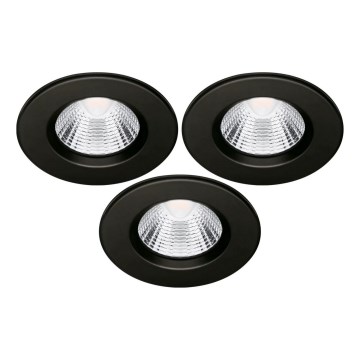 SET 3x LED-Einbauleuchte für Badezimmer LED/5,5W/230V 2700K IP65 schwarz