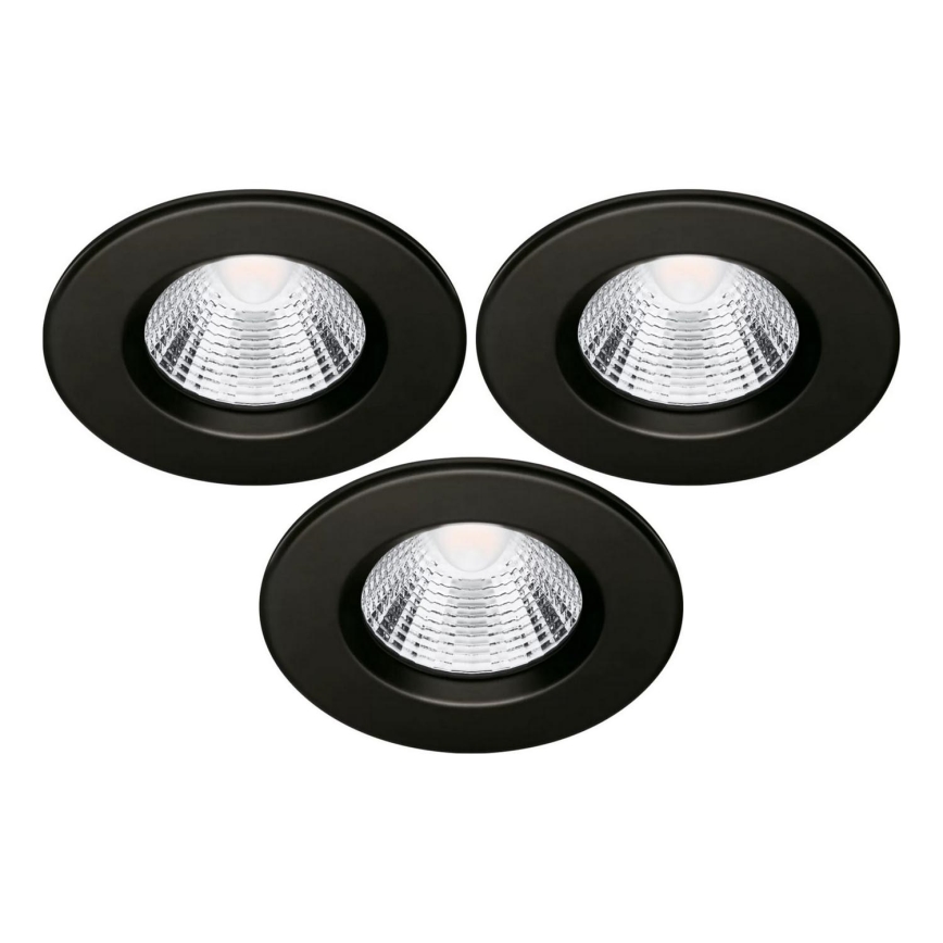 SET 3x LED-Einbauleuchte für Badezimmer LED/5,5W/230V 2700K IP65 schwarz