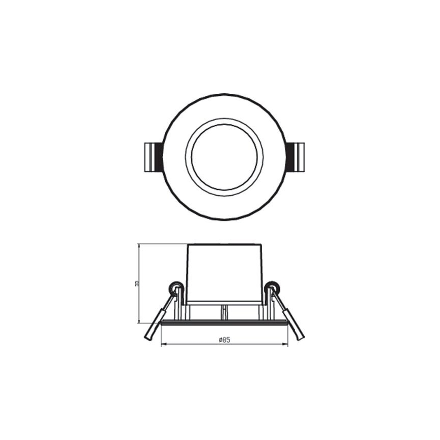 SET 3x LED-Einbauleuchte für Badezimmer LED/5,5W/230V 2700K IP65 schwarz