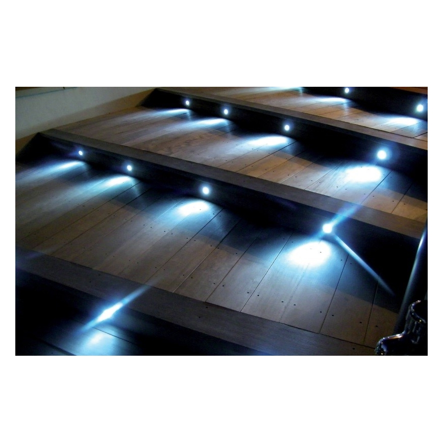 SET 3x LED-Einbauleuchte für den Außenbereich EASY CONNECT LED/1,2W/230V blau IP67