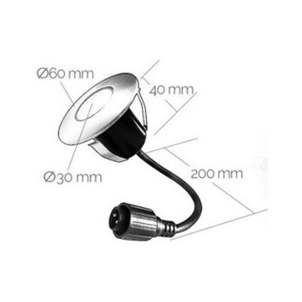 SET 3x LED-Einbauleuchte für den Außenbereich EASY CONNECT LED/1,2W/230V blau IP67