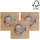 SET 3x LED-Einbauleuchte VITAR 1xGU10/5W/230V CRI 90 Eiche – FSC-zertifiziert