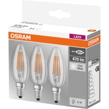 SET 3x LED Glühbirne BASE B40 E14/4W/230V 4000K – Osram