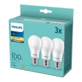 SET 3x LED Glühbirne Philips A60 E27/13W/230V 2700K