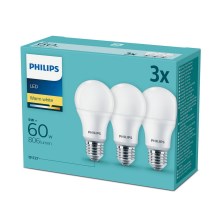 SET 3x LED Glühbirne Philips E27/9W/230V 2700K