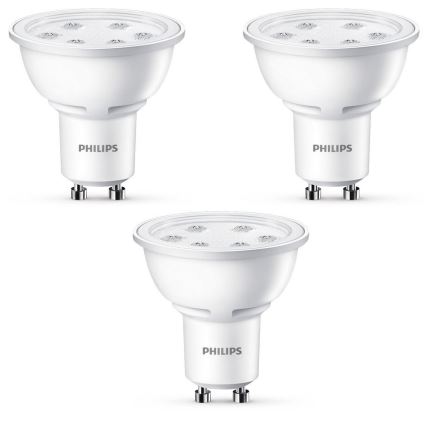 SET 3x LED Glühbirne Philips GU10/3,5W/230V 2700K