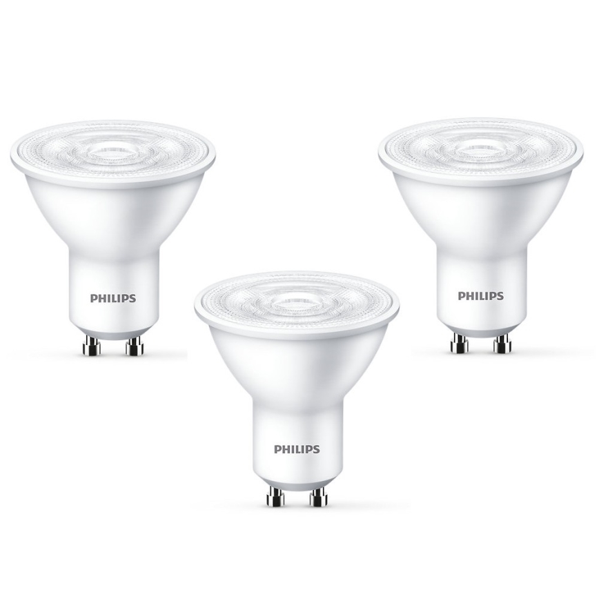SET 3x LED Glühbirne Philips GU10/4,7W/230V 2700K