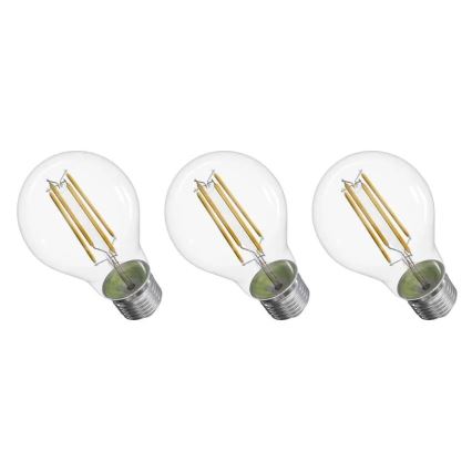 SET 3x LED-Glühlampe FILAMENT A60 E27/3,8W/230V 2700K Energieklasse A