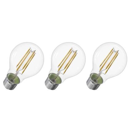 SET 3x LED-Glühlampe FILAMENT A60 E27/3,8W/230V 4000K Energieklasse A