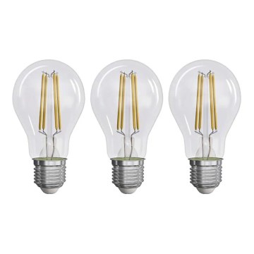 SET 3x LED-Glühlampe FILAMENT A60 E27/5W/230V 2700K Energieklasse A