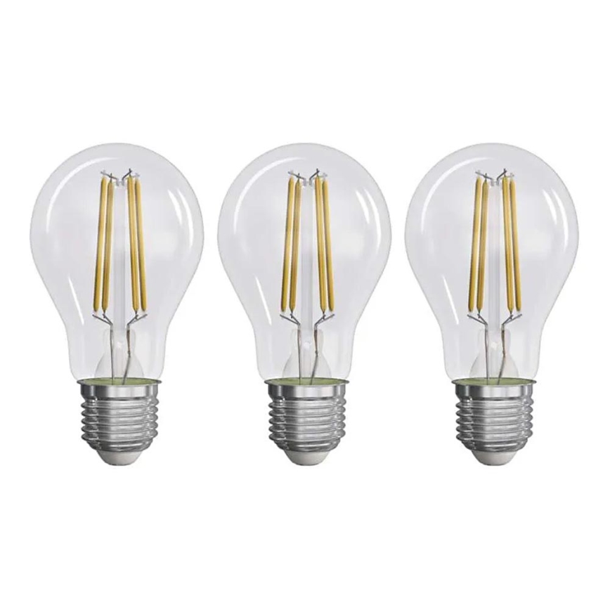 SET 3x LED-Glühlampe FILAMENT A60 E27/5W/230V 2700K Energieklasse A