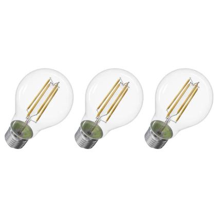 SET 3x LED-Glühlampe FILAMENT A60 E27/5W/230V 2700K Energieklasse A