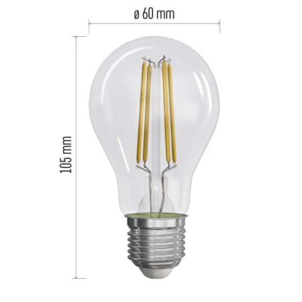 SET 3x LED-Glühlampe FILAMENT A60 E27/5W/230V 2700K Energieklasse A