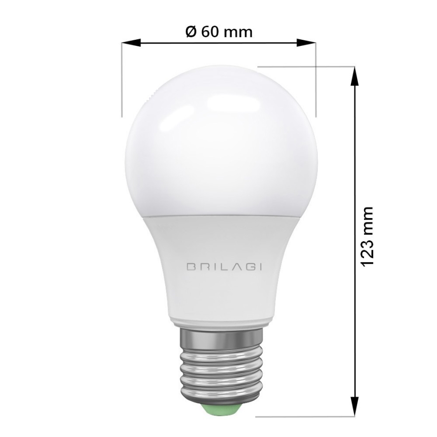 SET 3x LED-Lampe ECOLINE A60 E27/15W/230V 6500K - Brilagi