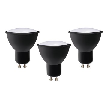 SET 3x LED-Lampe ECOLINE GU10/6W/230V 4000K schwarz - Brilagi