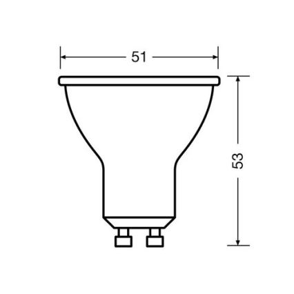 SET 3x LED-Lampe PAR16 GU10/2,6W/230V 2700K - Osram