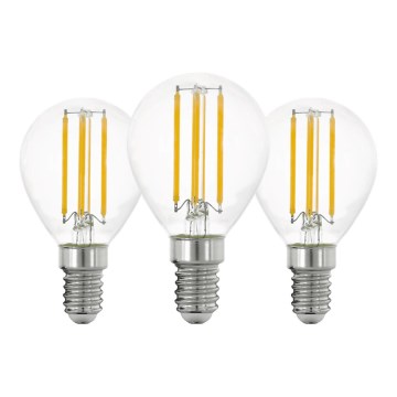SET 3x LED-Lampe VINTAGE P45 E14/7W/230V 2700K - Eglo 110303