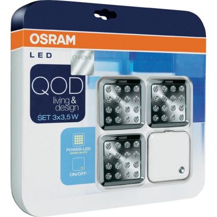 SET 3x LED Leuchte unter Küchenzeile QOD LED/3,5W/230V 3000K - Osram