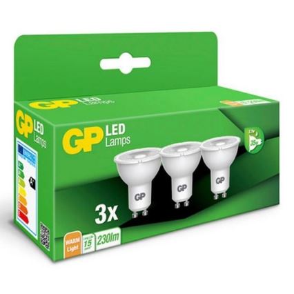 SET 3x LED-Leuchtmittel GU10/3,1W/230V 2700K - GP