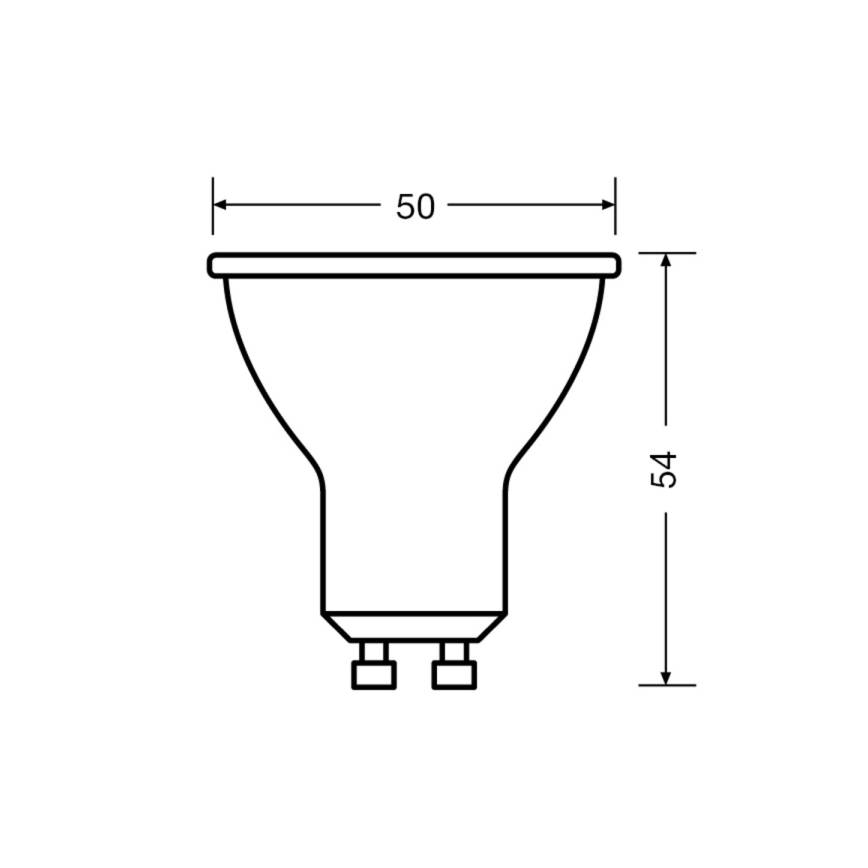 SET 3x LED-Leuchtmittel PAR16 GU10/2,8W/230V 2700K 120° - Osram