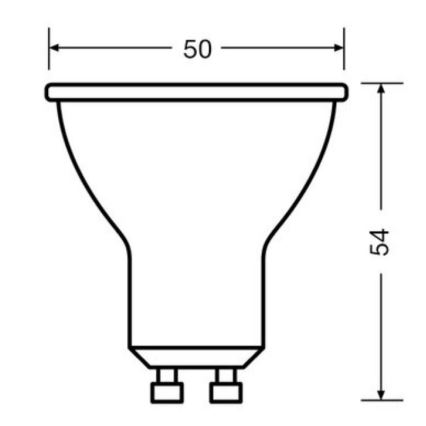 SET 3x LED-Leuchtmittel PAR16 GU10/4,5W/230V 2700K - Osram