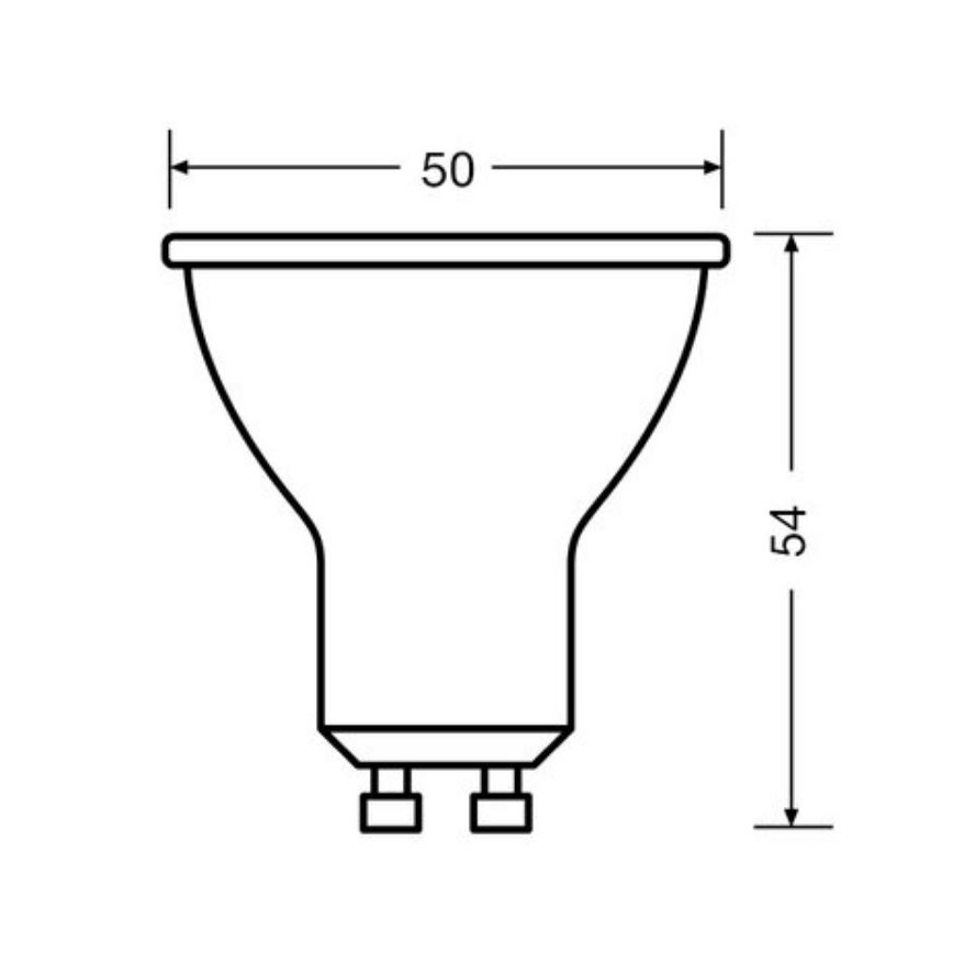 SET 3x LED-Leuchtmittel PAR16 GU10/4,5W/230V 2700K - Osram