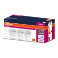 SET 3x LED-Leuchtmittel PAR16 GU10/4,5W/230V 6500K 120° - Osram